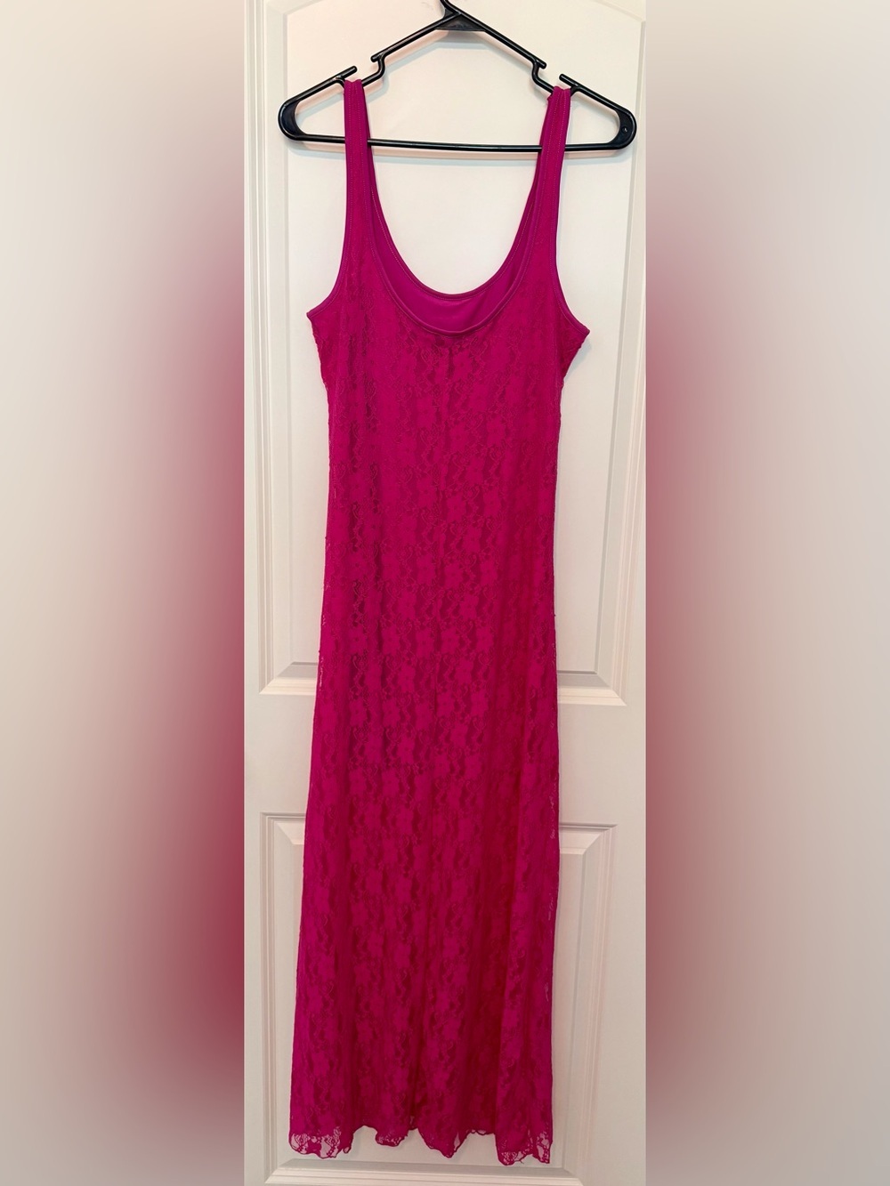 Pink Lace Maxi Dress - Picture 2 of 4